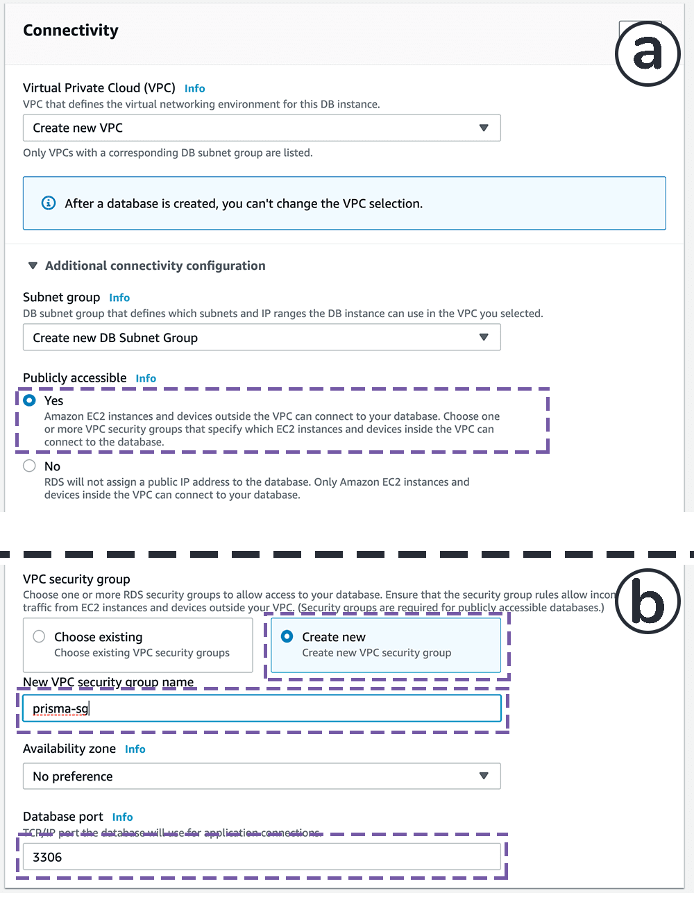 Configure VPS and security group settings.